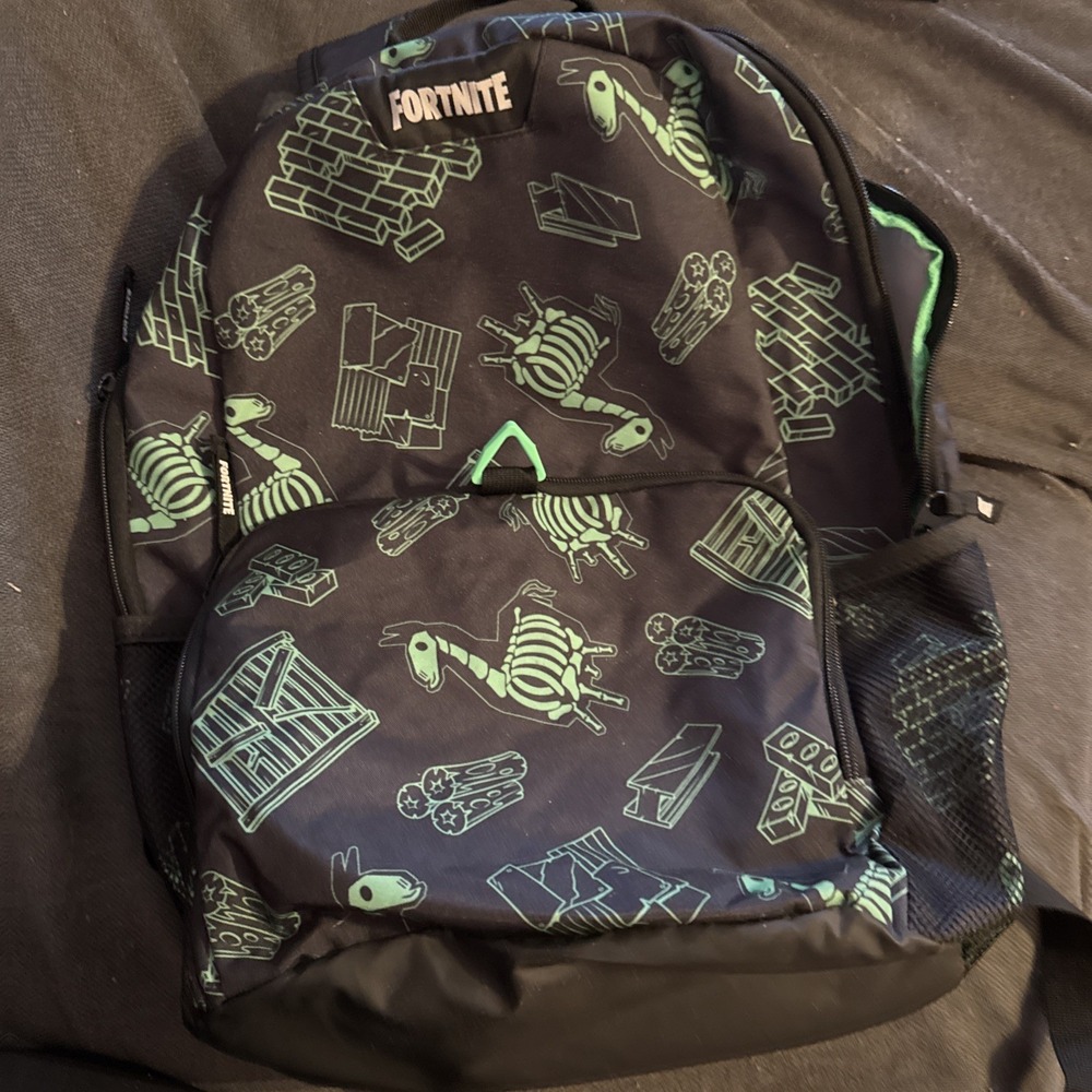 Fortnite X-Ray Llama Backpack Black/Neon Green 16"‎